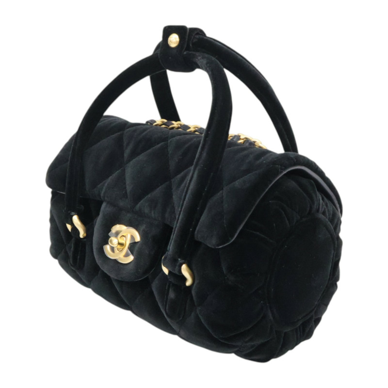 黑色 絲絨布 mini velour 肩背包 VIP禮【CHANEL 香奈兒】-2