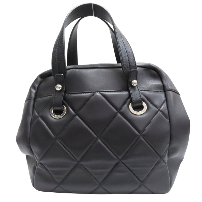 黑色 羊皮 Paris-Biarritz Bowler 手提包【CHANEL 香奈兒】-1