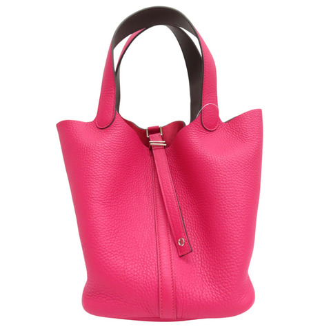 桃紅色 TC牛皮 Picotin Lock 22 手提包 Z刻 (有鎖頭沒鑰匙)【HERMES 愛馬仕】 H060991CK