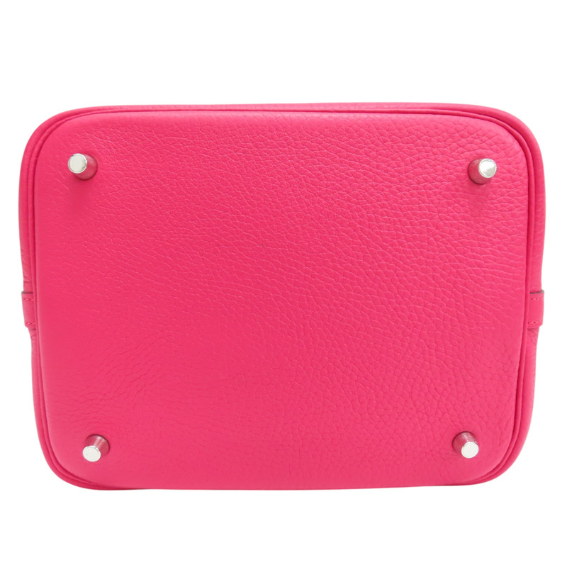 桃紅色 TC牛皮 Picotin Lock 22 手提包 Z刻 (有鎖頭沒鑰匙)【HERMES 愛馬仕】 H060991CK-3