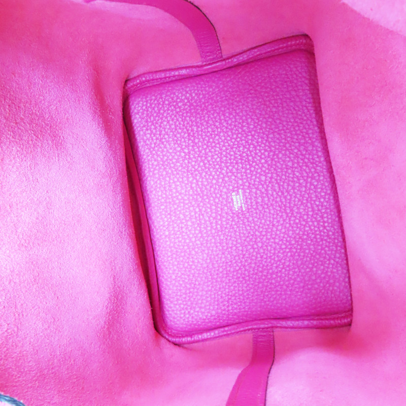 桃紅色 TC牛皮 Picotin Lock 22 手提包 Z刻 (有鎖頭沒鑰匙)【HERMES 愛馬仕】 H060991CK-4