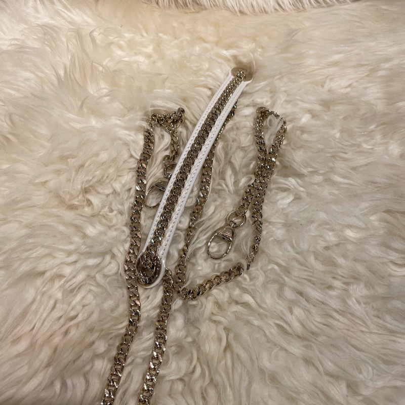 Dior Lady Mini 白色鏈帶-0