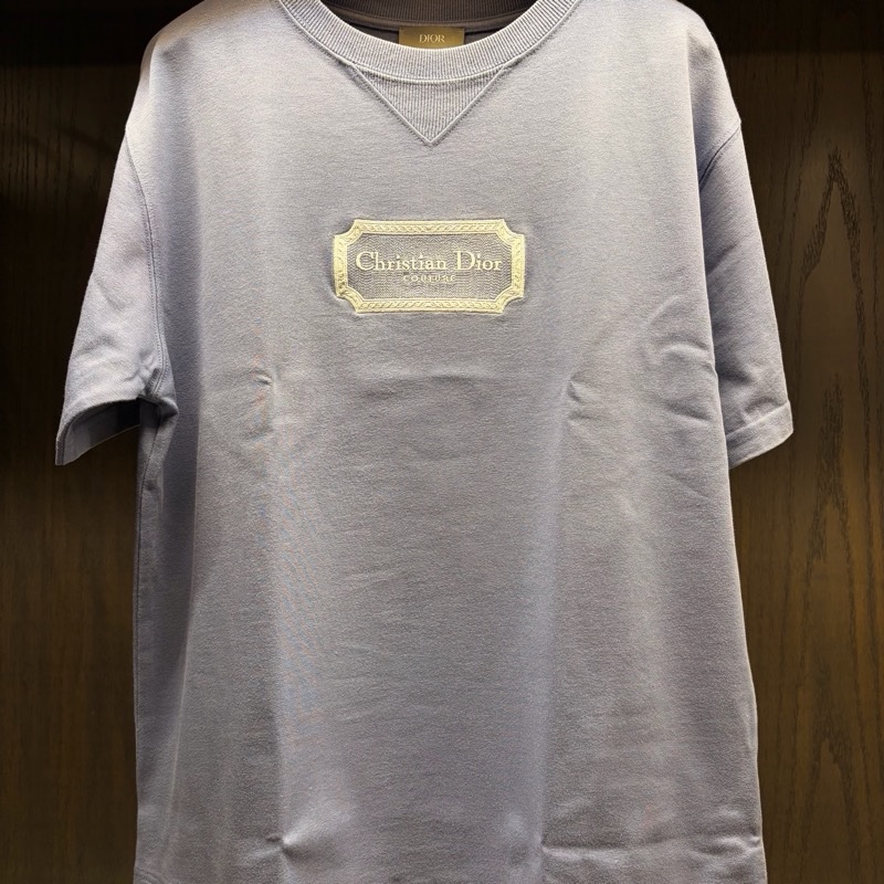 Dior 迪奧 95新短袖刺繡T恤 霧霾藍S-0