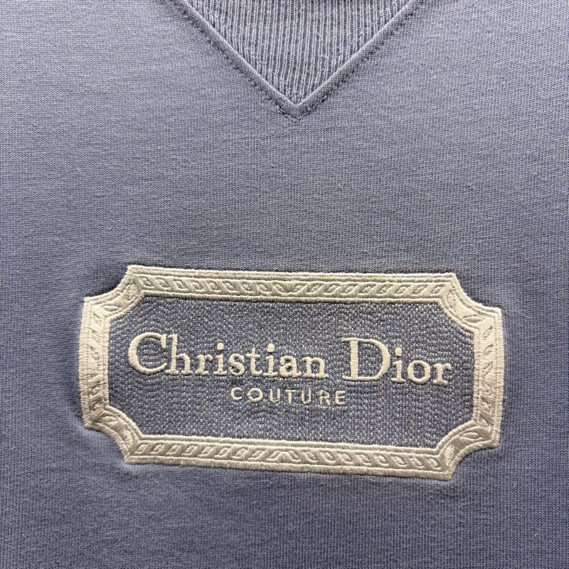 Dior 迪奧 95新短袖刺繡T恤 霧霾藍S-1