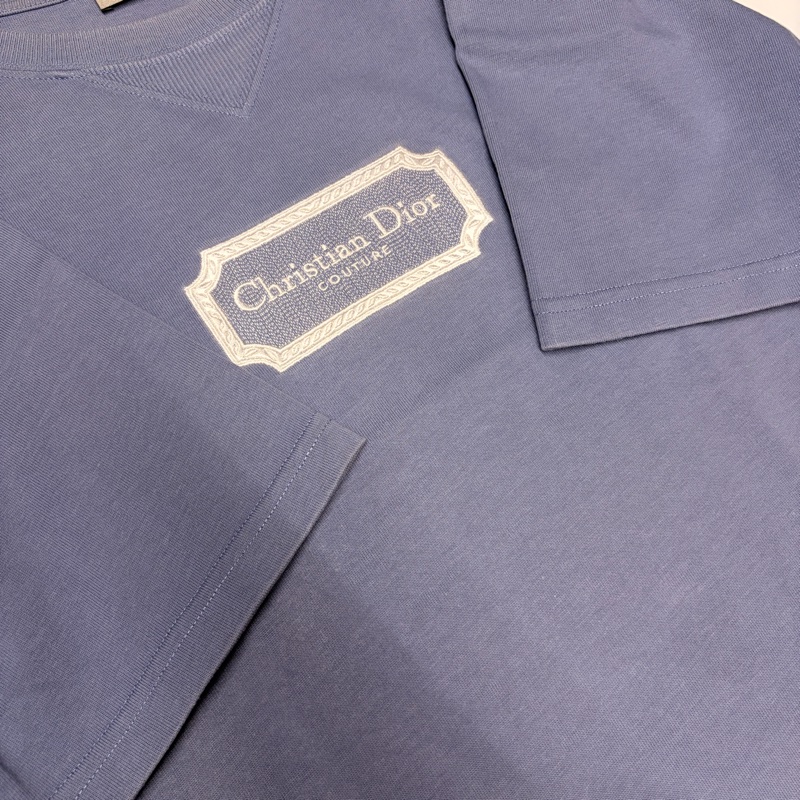 Dior 迪奧 95新短袖刺繡T恤 霧霾藍S-4