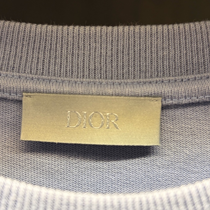 Dior 迪奧 95新短袖刺繡T恤 霧霾藍S-7