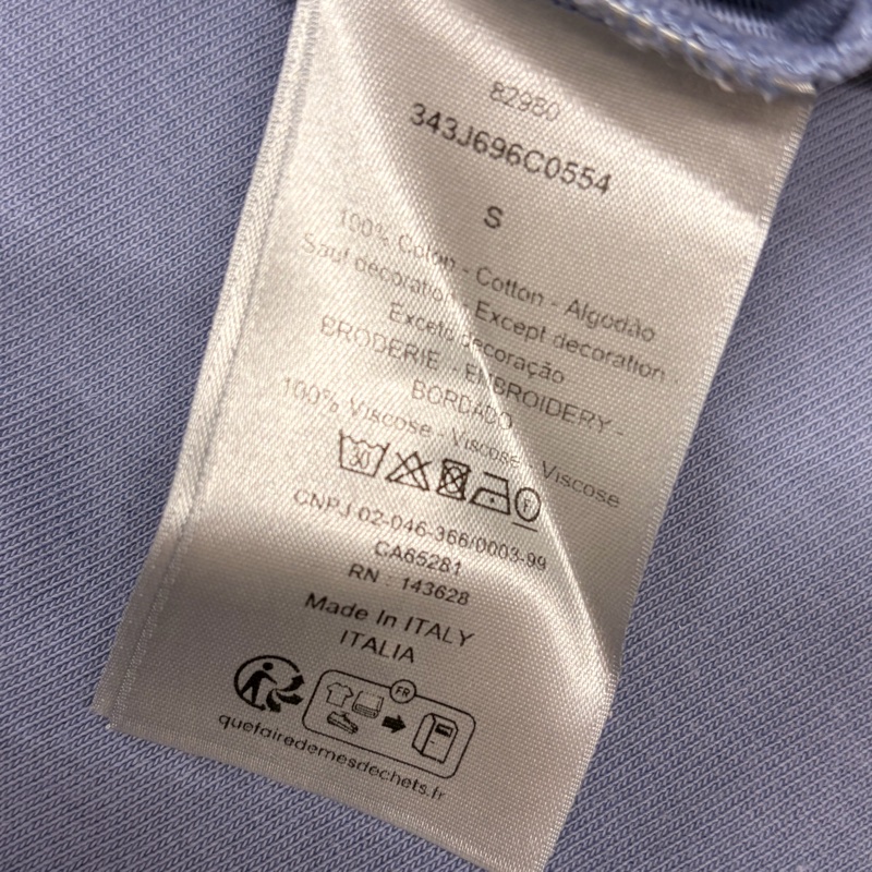 Dior 迪奧 95新短袖刺繡T恤 霧霾藍S-8