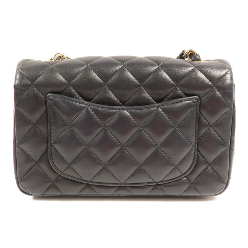 CHANEL 羊皮皮革Chain Shoulder金扣鏈帶肩背袋-1