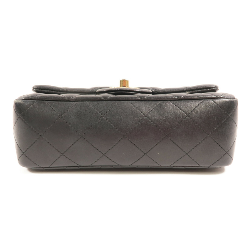 CHANEL 羊皮皮革Chain Shoulder金扣鏈帶肩背袋-3