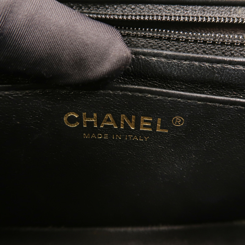 CHANEL 羊皮皮革Chain Shoulder金扣鏈帶肩背袋-5