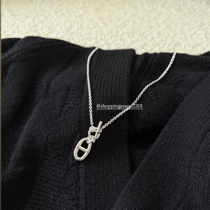 愛馬仕 Hermes 經典豬鼻項鏈 925純銀-7