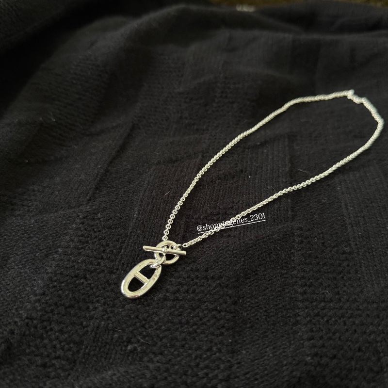 愛馬仕 Hermes 經典豬鼻項鏈 925純銀-8