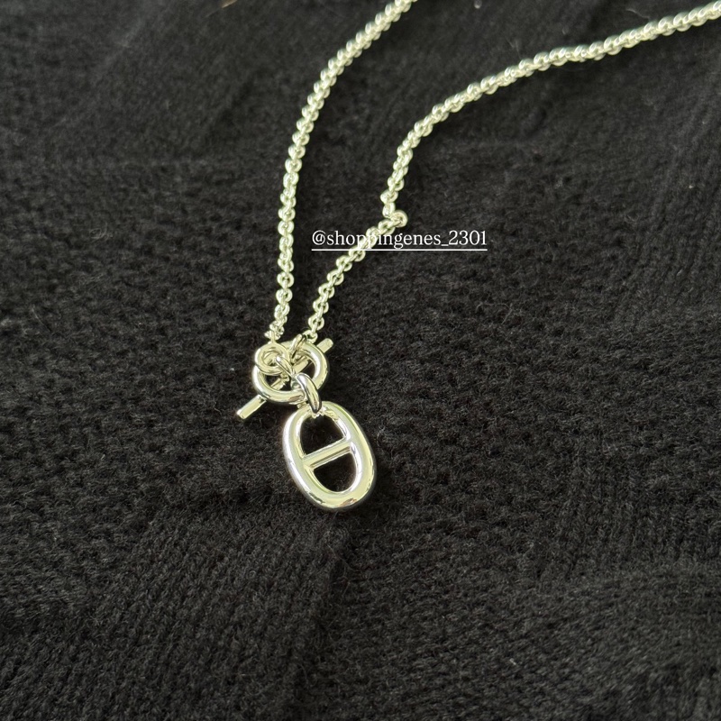 愛馬仕 Hermes 經典豬鼻項鏈 925純銀-9