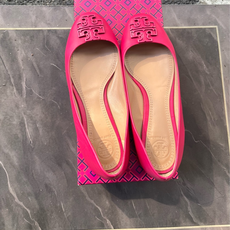 Tory Burch Lowell 桃紅芭蕾舞平底鞋-0