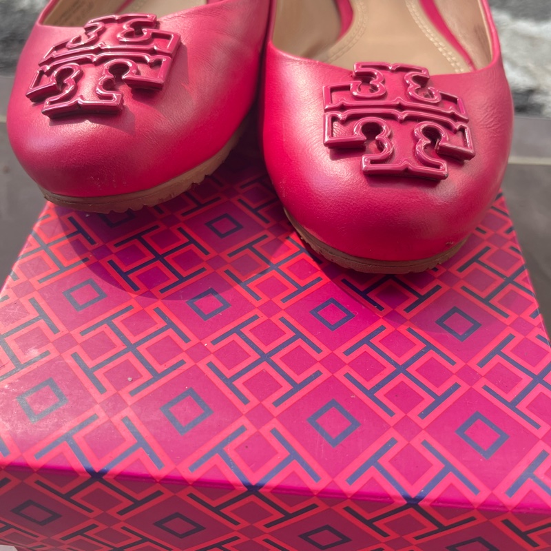 Tory Burch Lowell 桃紅芭蕾舞平底鞋-1