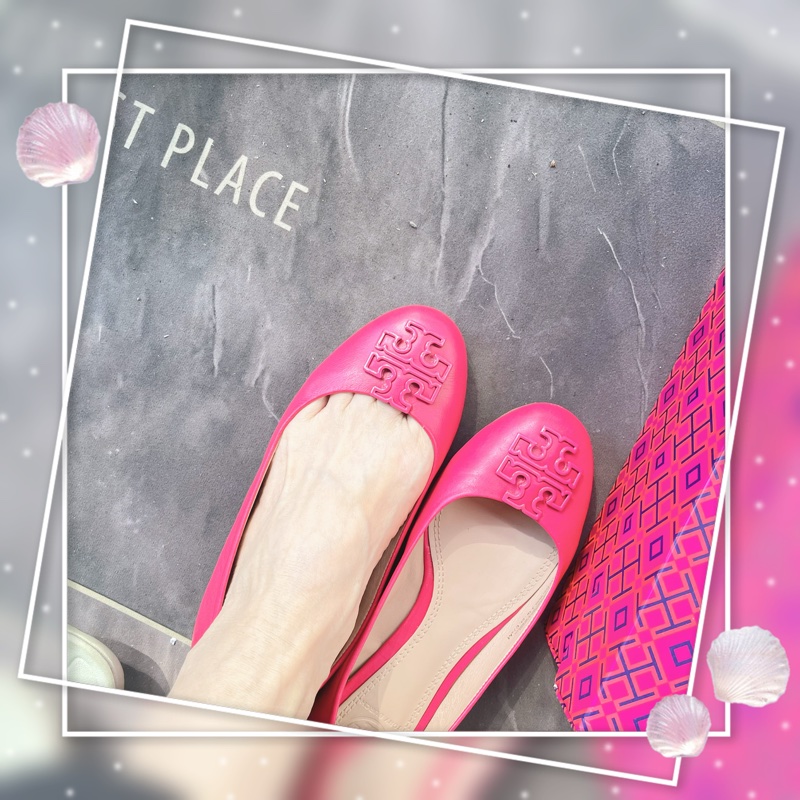 Tory Burch Lowell 桃紅芭蕾舞平底鞋-10