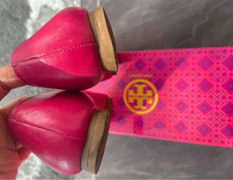 Tory Burch Lowell 桃紅芭蕾舞平底鞋-13