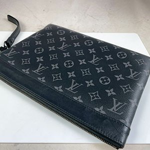 ＊奢華大道國際精品＊【L3318】LV黑原花 POCHETTE TO-GO手拿扁包 M81569-2