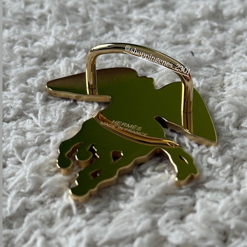 愛馬仕 Hermes 金色飛馬絲巾釦 70絲巾 90絲巾-5