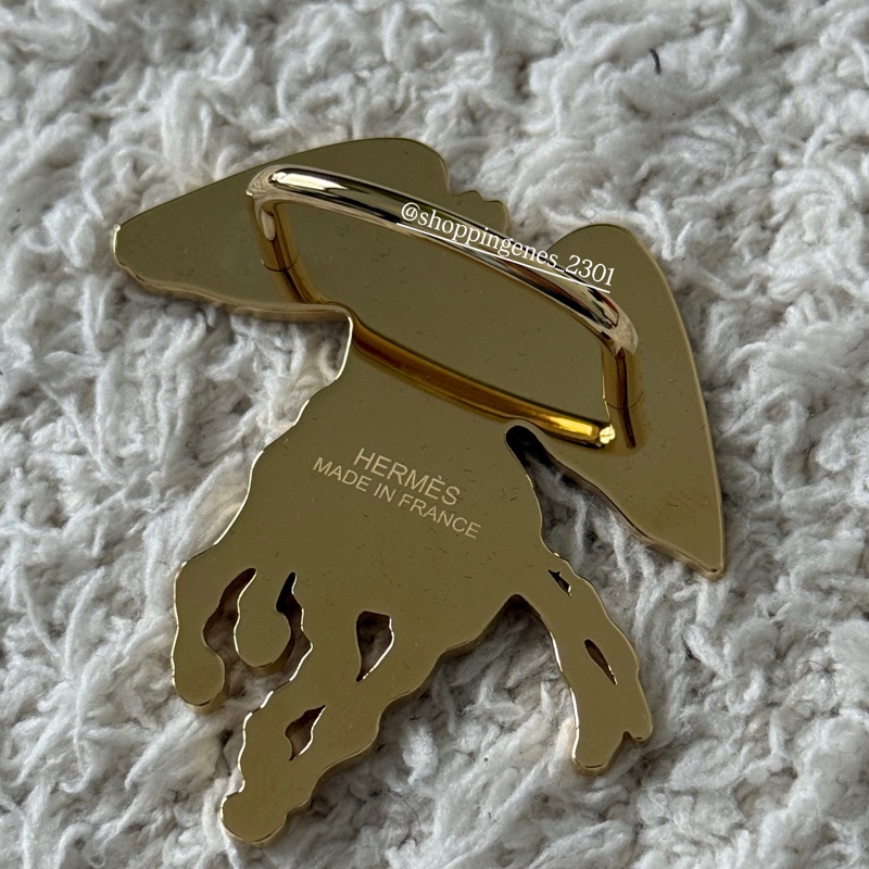 愛馬仕 Hermes 金色飛馬絲巾釦 70絲巾 90絲巾-6