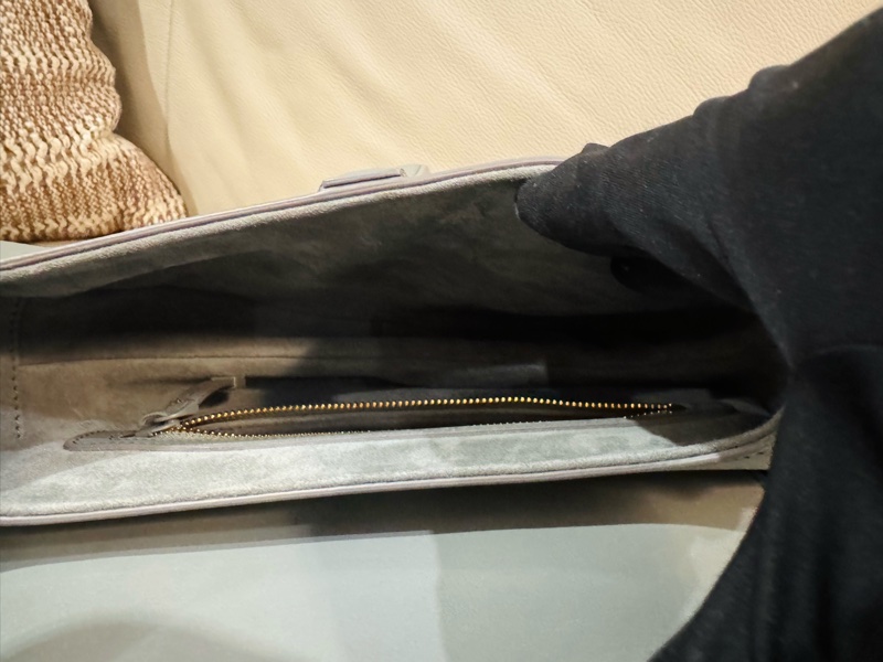 Dior 迪奧Saddle 馬鞍包肩背包/中號/霧霾灰/99閒置新品-8