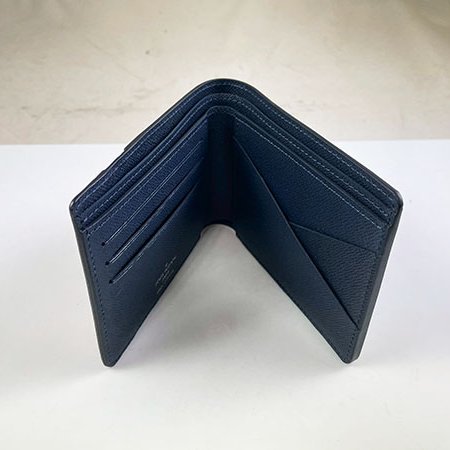 *奢華大道國際精品*【L3322】LV黑色EPI牛皮拚黑棋盤 Multiple 對開短夾 M69539-5