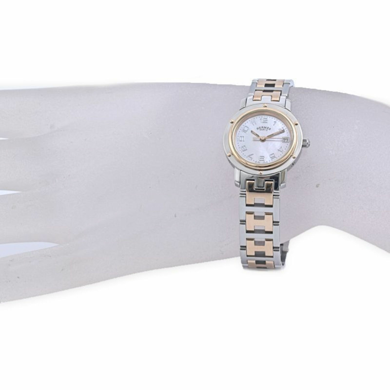 愛馬仕 Clipper Nacle CL4.221.214 3871 女士腕錶,附老式錶扣,SSxPGP 130488-2