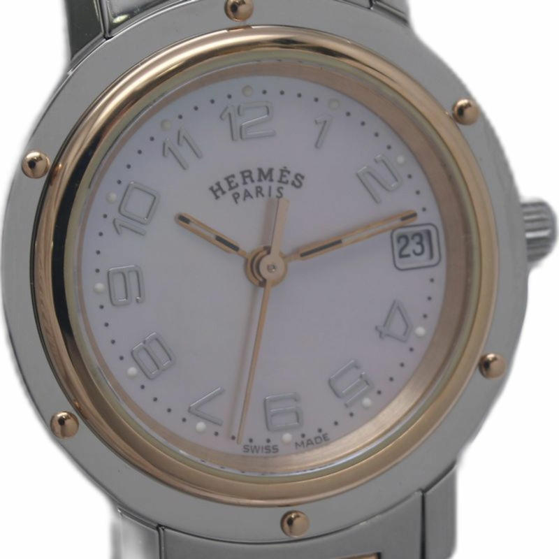 愛馬仕 Clipper Nacle CL4.221.214 3871 女士腕錶,附老式錶扣,SSxPGP 130488-5