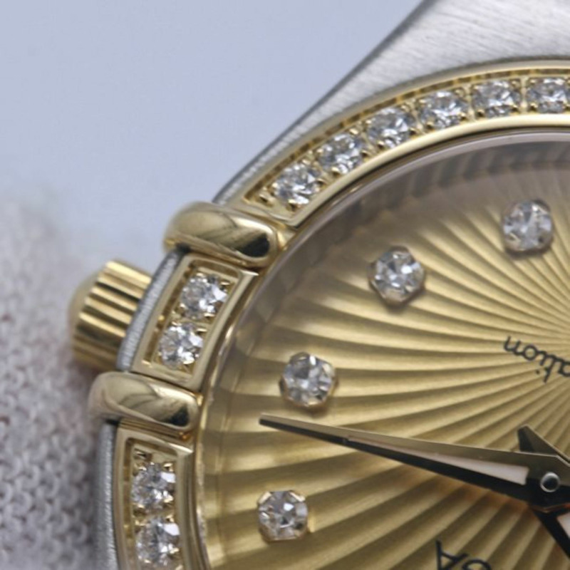 歐米茄星座系列鑽石錶圈160週年紀念款 111.25.26.60.58.001 女士腕錶 18K黃金x精鋼 40268-8