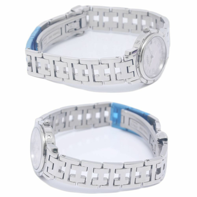 愛馬仕 Clipper Nacré 鑽石腕錶 CL4.230.214 3796(舊款錶扣)女士不鏽鋼腕錶 130487-3