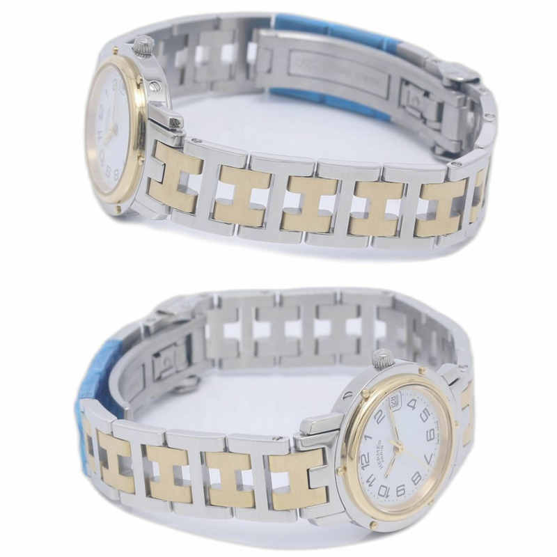 愛馬仕 Clipper CL4.220.130 3752,舊款錶扣,女錶,SSxGP,130484-3