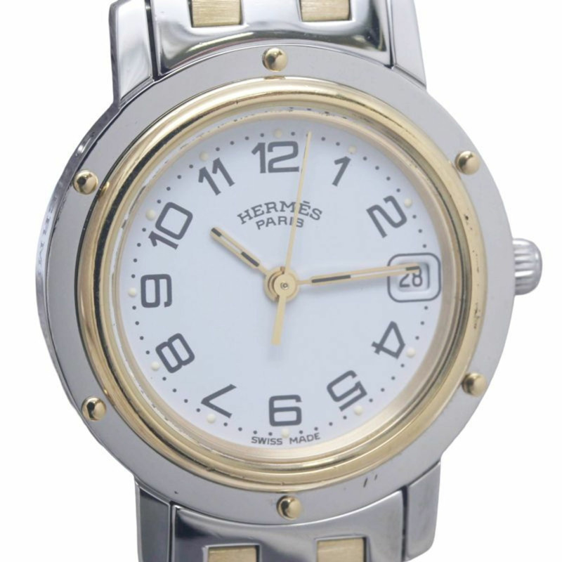 愛馬仕 Clipper CL4.220.130 3752,舊款錶扣,女錶,SSxGP,130484-5