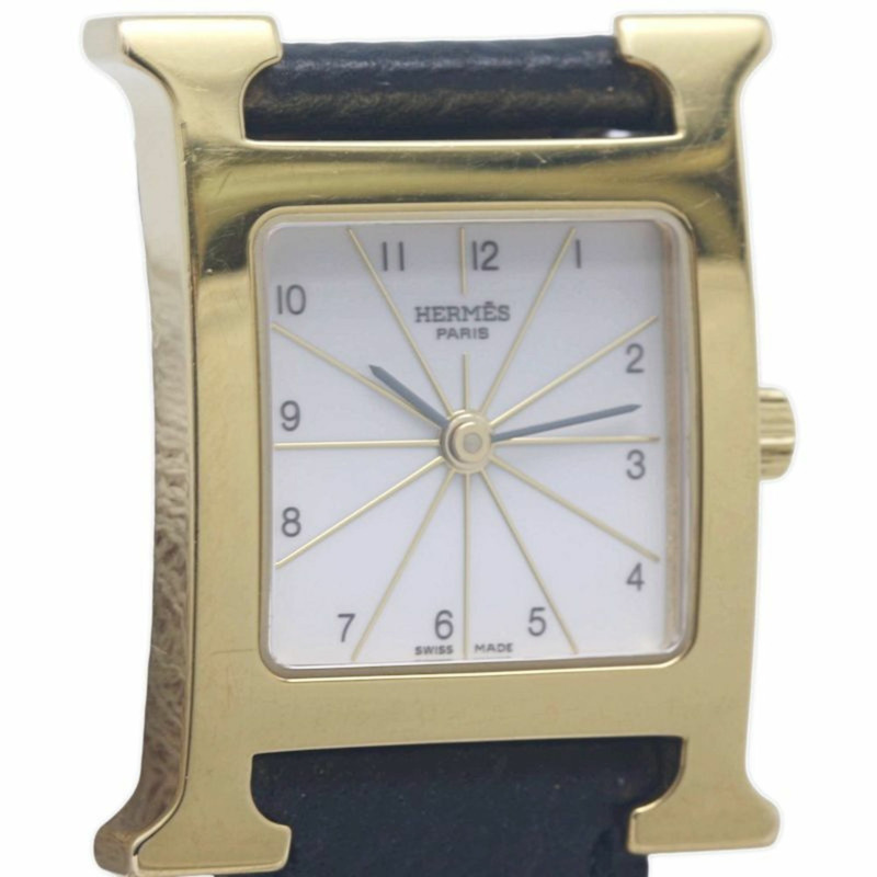 愛馬仕 H 系列腕錶 HH1.201.130 UNO 女士腕錶,搭配 SSxGPx Epsom 皮革錶帶 130472-5