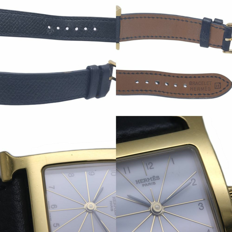 愛馬仕 H 系列腕錶 HH1.201.130 UNO 女士腕錶,搭配 SSxGPx Epsom 皮革錶帶 130472-8