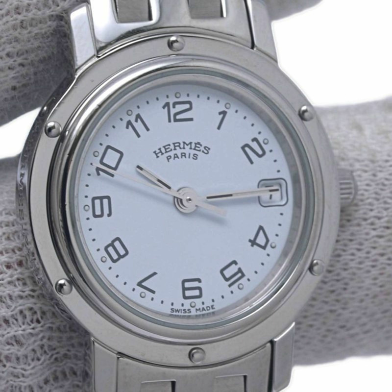 愛馬仕 Clipper CL4.210.130 3758(舊錶扣)女士腕錶,不鏽鋼材質,130485-5