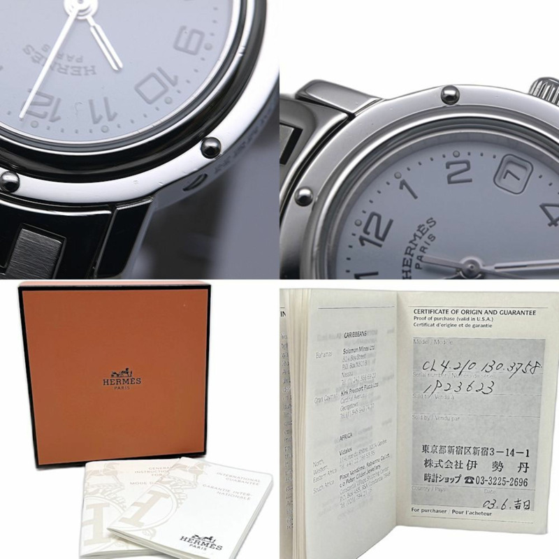 愛馬仕 Clipper CL4.210.130 3758(舊錶扣)女士腕錶,不鏽鋼材質,130485-9