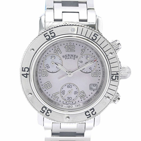 愛馬仕 Clipper Diver Nacle Chronograph CL2.310.214 3782 搭配舊款錶扣，女士不鏽鋼腕錶 130479