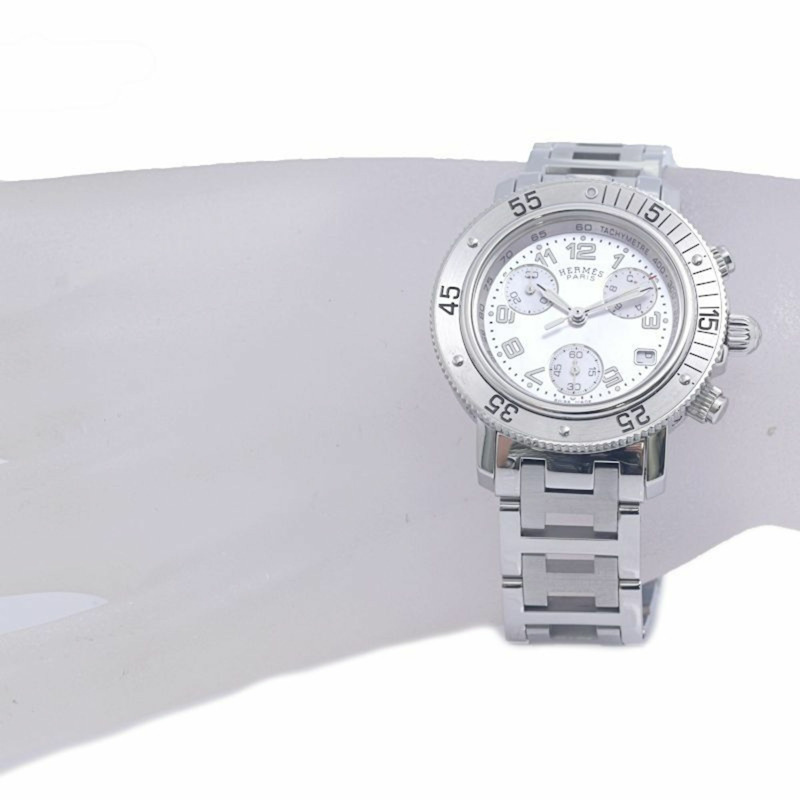 愛馬仕 Clipper Diver Nacle Chronograph CL2.310.214 3782 搭配舊款錶扣,女士不鏽鋼腕錶 130479-2