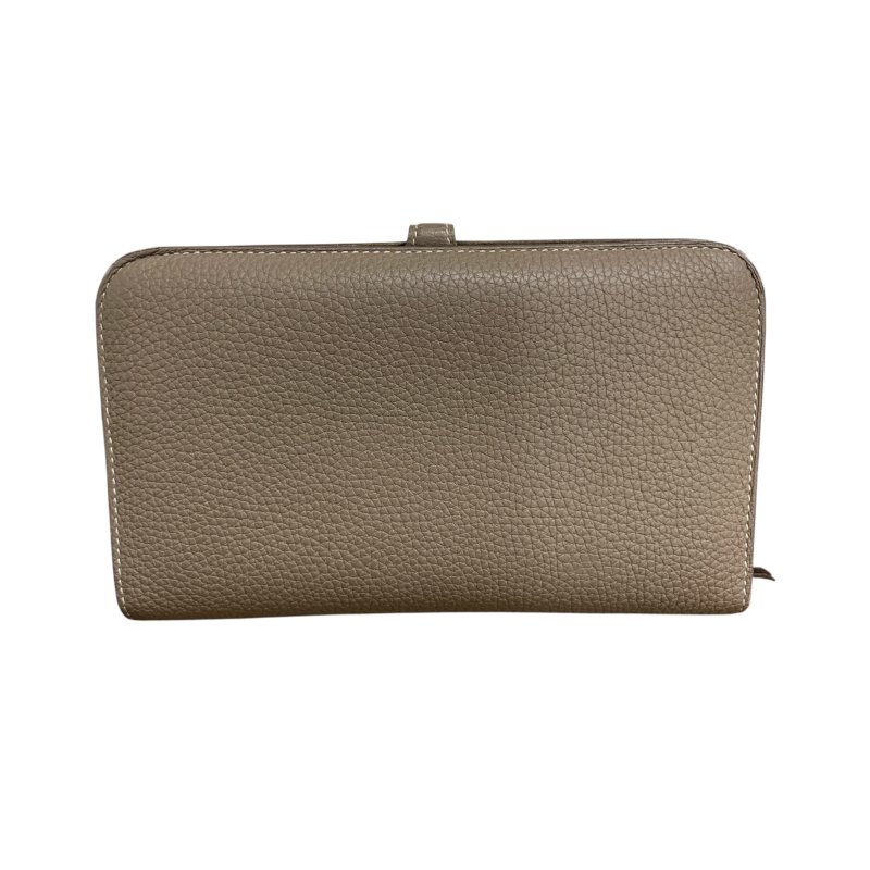HERMÈS 愛馬仕 X刻 DOGON GM 長夾 大象灰 皮革 銀釦-1