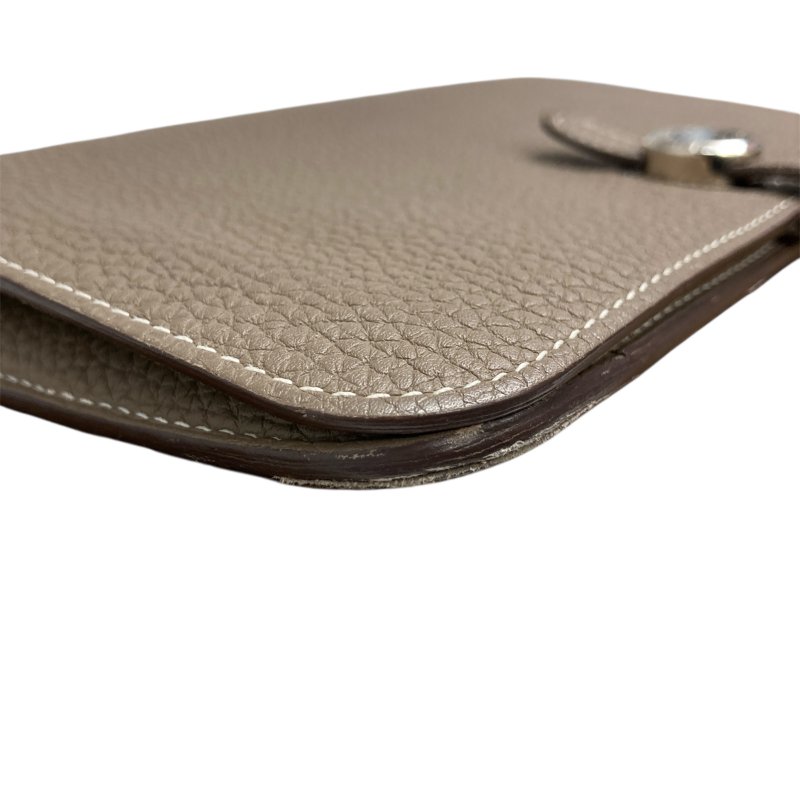 HERMÈS 愛馬仕 X刻 DOGON GM 長夾 大象灰 皮革 銀釦-8