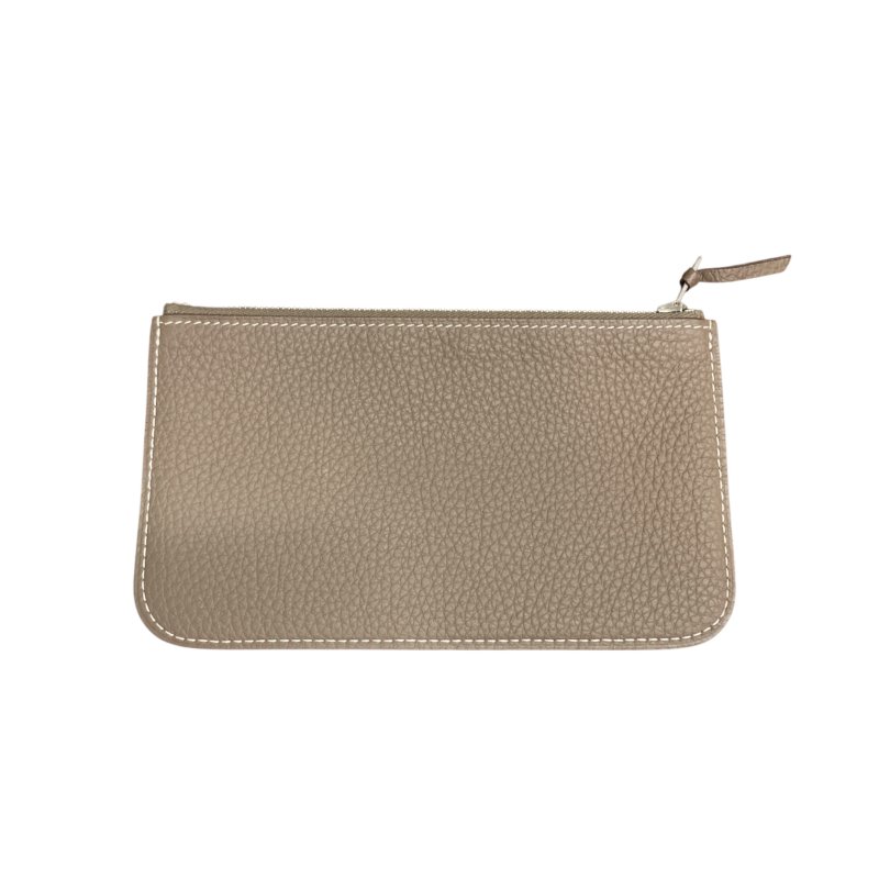 HERMÈS 愛馬仕 X刻 DOGON GM 長夾 大象灰 皮革 銀釦-11