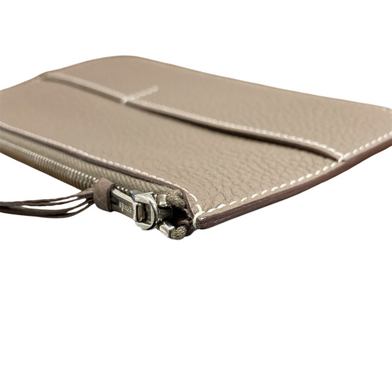 HERMÈS 愛馬仕 X刻 DOGON GM 長夾 大象灰 皮革 銀釦-16
