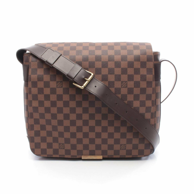 路易威登 Bastille 單肩包/手提包,塗層帆布,皮革,Damier 棋盤格紋,男女通用,棕色,N45258-0