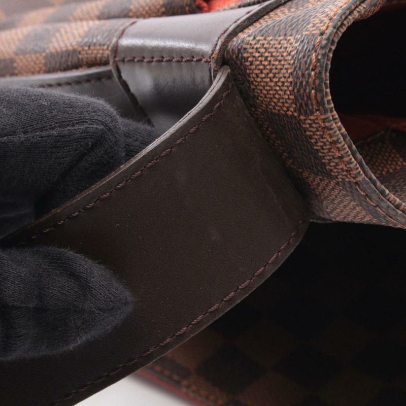 路易威登 Bastille 單肩包/手提包,塗層帆布,皮革,Damier 棋盤格紋,男女通用,棕色,N45258-5