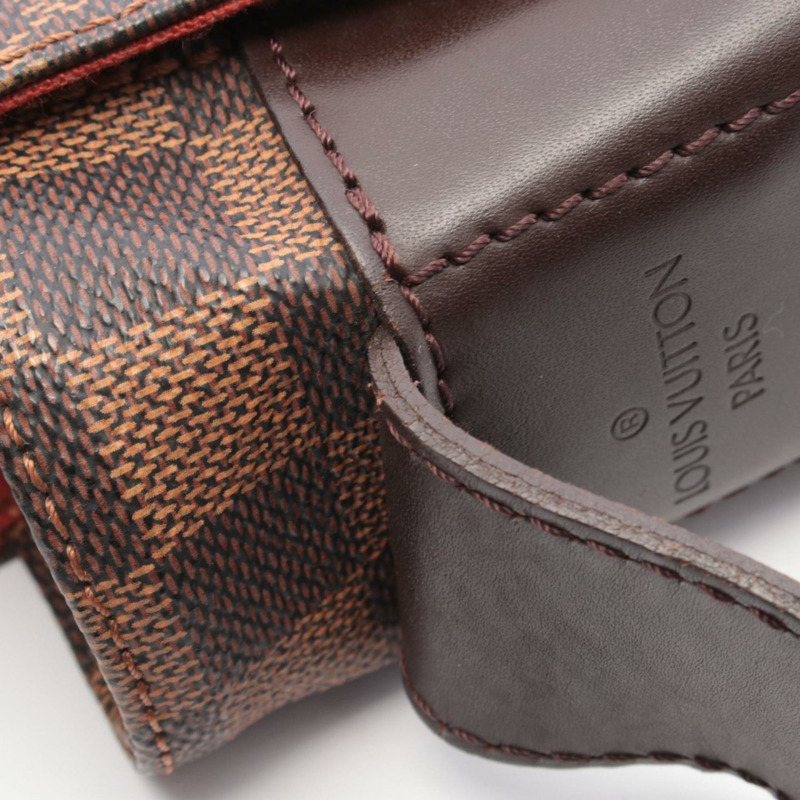 路易威登 Bastille 單肩包/手提包,塗層帆布,皮革,Damier 棋盤格紋,男女通用,棕色,N45258-9