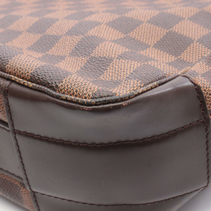 路易威登 Bastille 單肩包/手提包,塗層帆布,皮革,Damier 棋盤格紋,男女通用,棕色,N45258-11