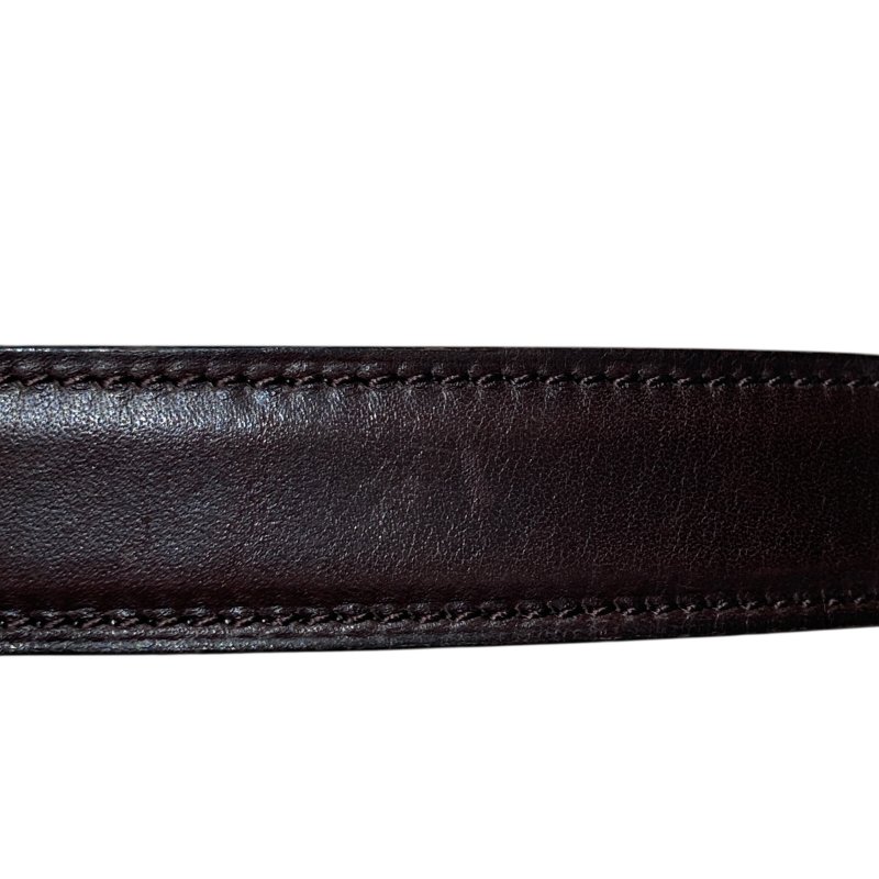HERMES 愛馬仕 MINI CONSTANCE BELT 腰帶 深棕 金棕 65CM-5