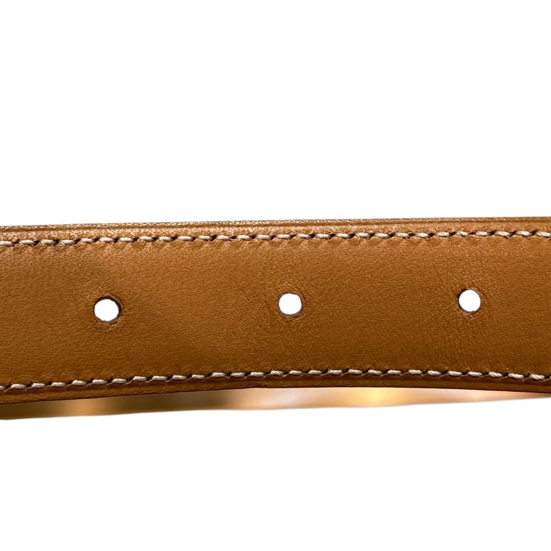 HERMES 愛馬仕 MINI CONSTANCE BELT 腰帶 深棕 金棕 65CM-6