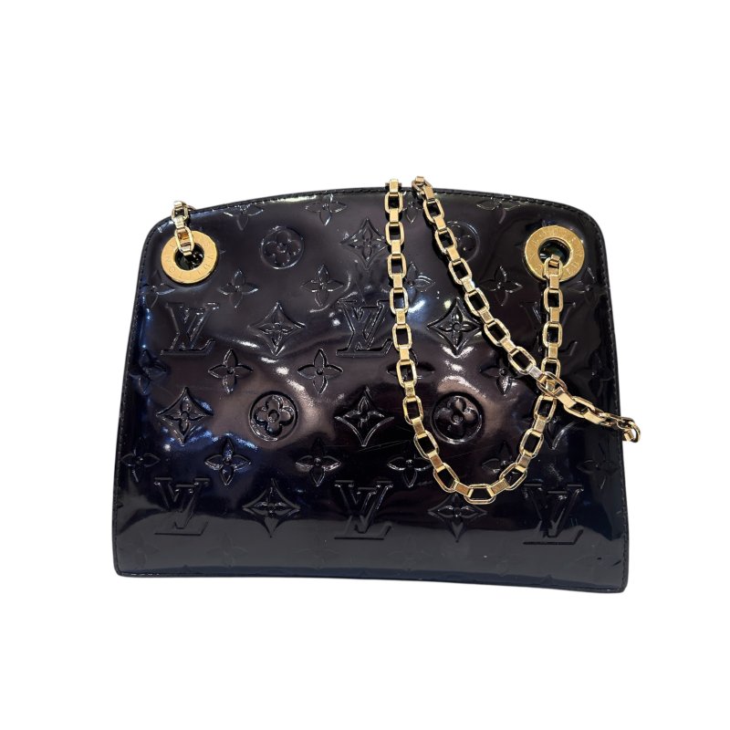 ＬＶ壓紋漆亮皮肩背包-0