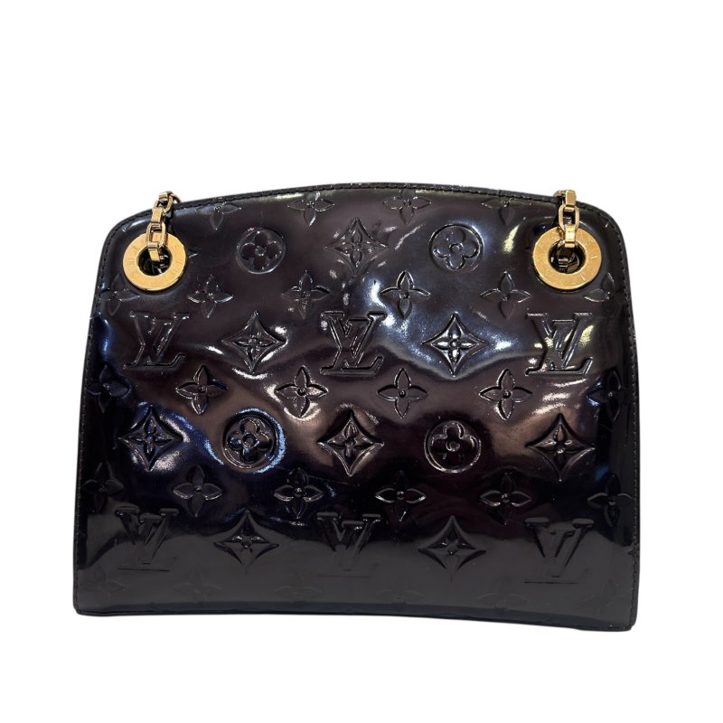 ＬＶ壓紋漆亮皮肩背包-1